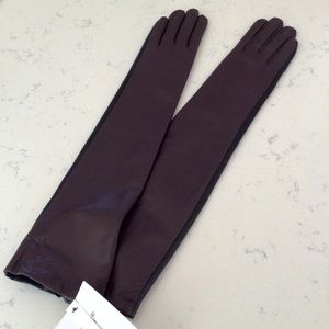 Zara Long Leather Gloves Pair #1